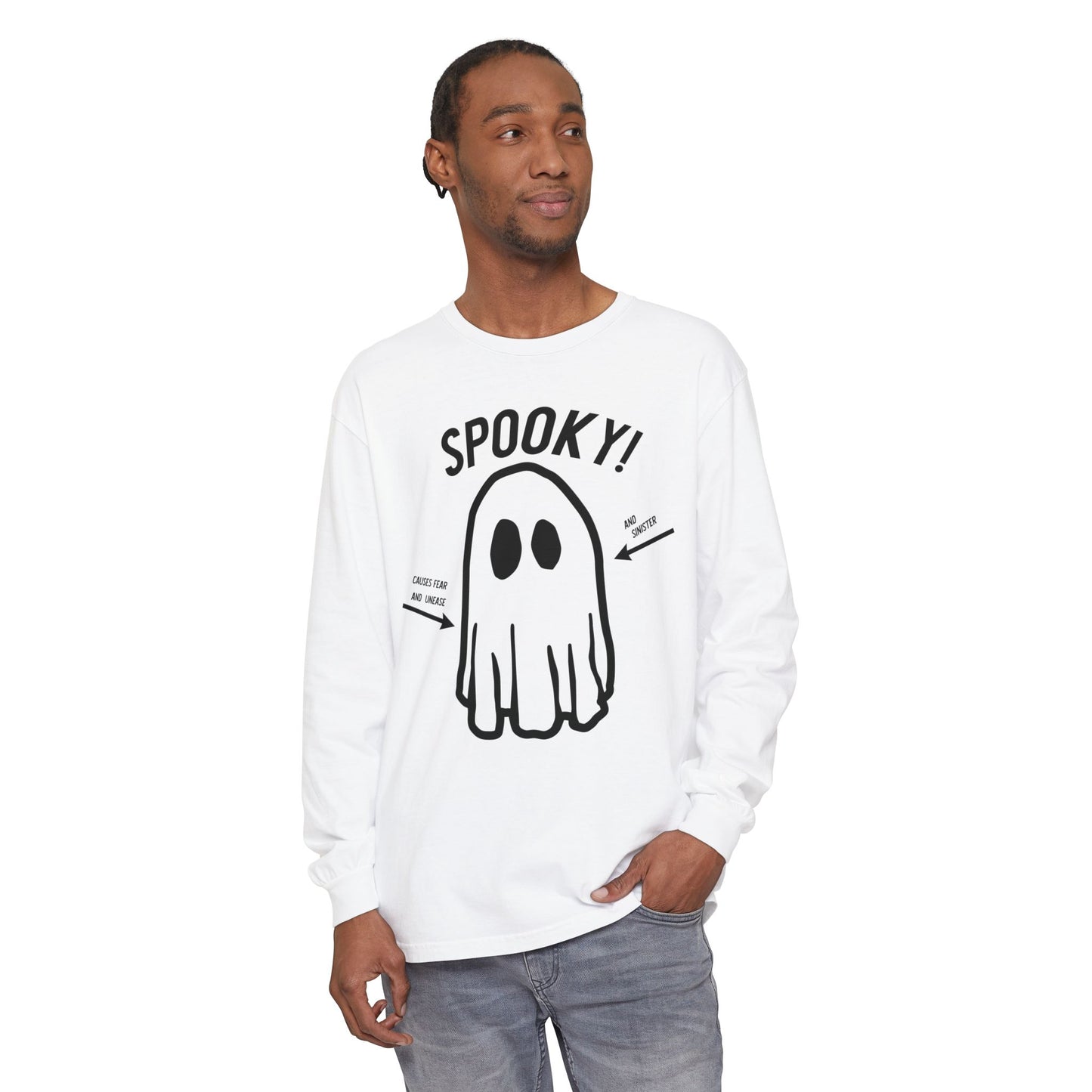 and Sinister Unisex Garment-dyed Long Sleeve T-Shirt
