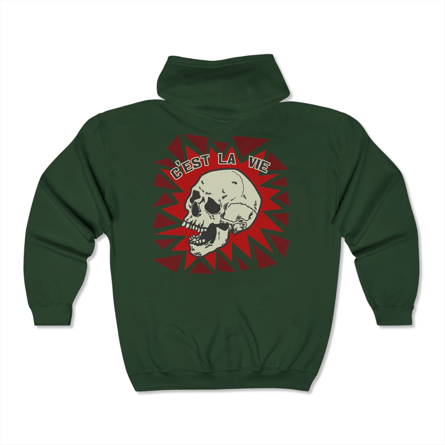C'est la vie Blast Skull graphic Heavy Blend™ Full Zip Hooded Sweatshirt