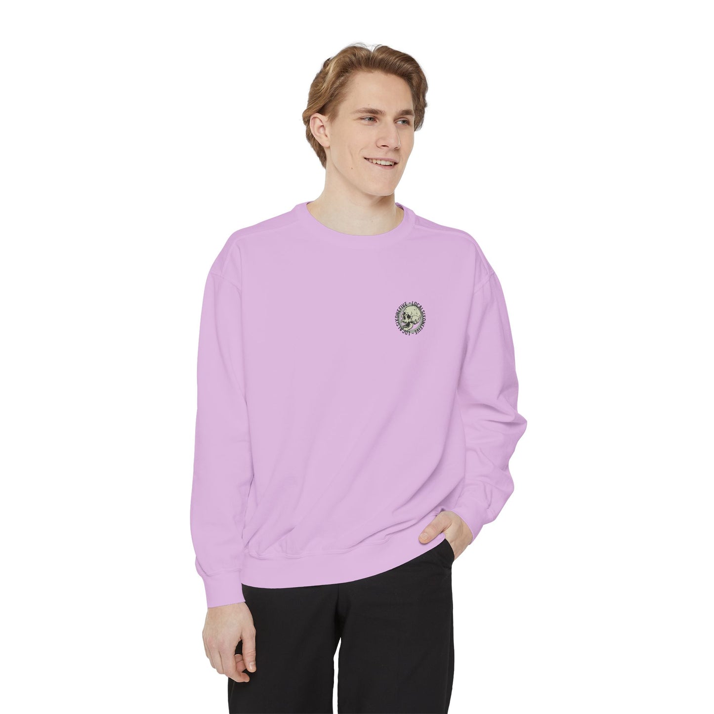 LOCAL ring logo chest Unisex Garment-Dyed Sweatshirt