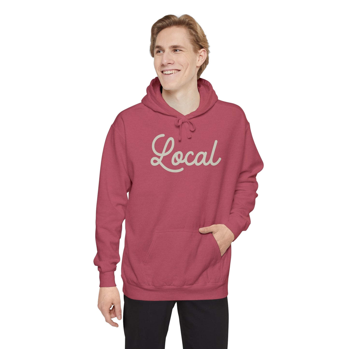 Local Script Garment-Dyed Hoodie