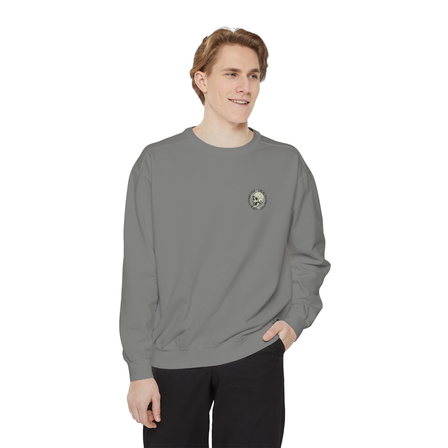 LOCAL ring logo chest Unisex Garment-Dyed Sweatshirt