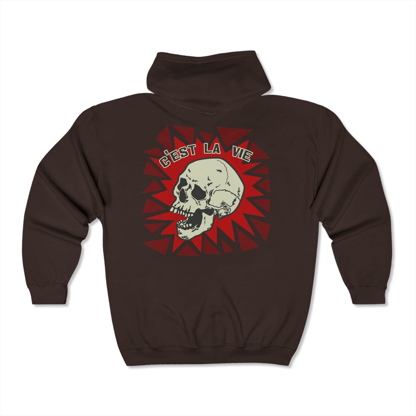 C'est la vie Blast Skull graphic Heavy Blend™ Full Zip Hooded Sweatshirt