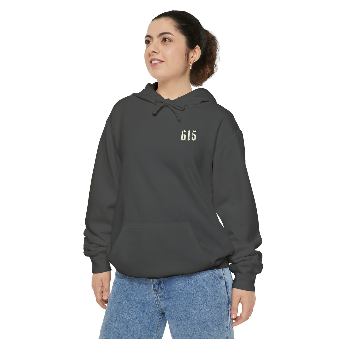 615 City Skull Unisex Garment-Dyed Hoodie