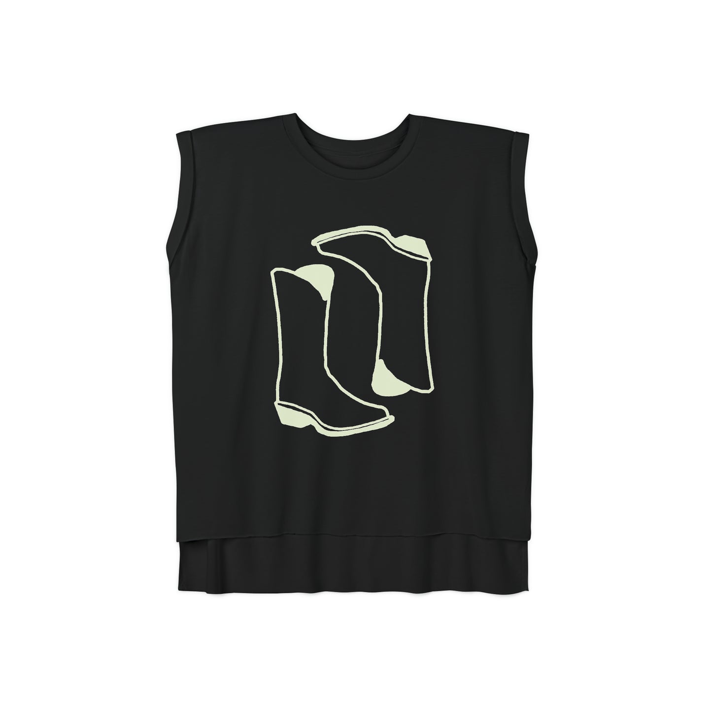 2Boots Women’s Flowy Rolled Cuffs Muscle Tee