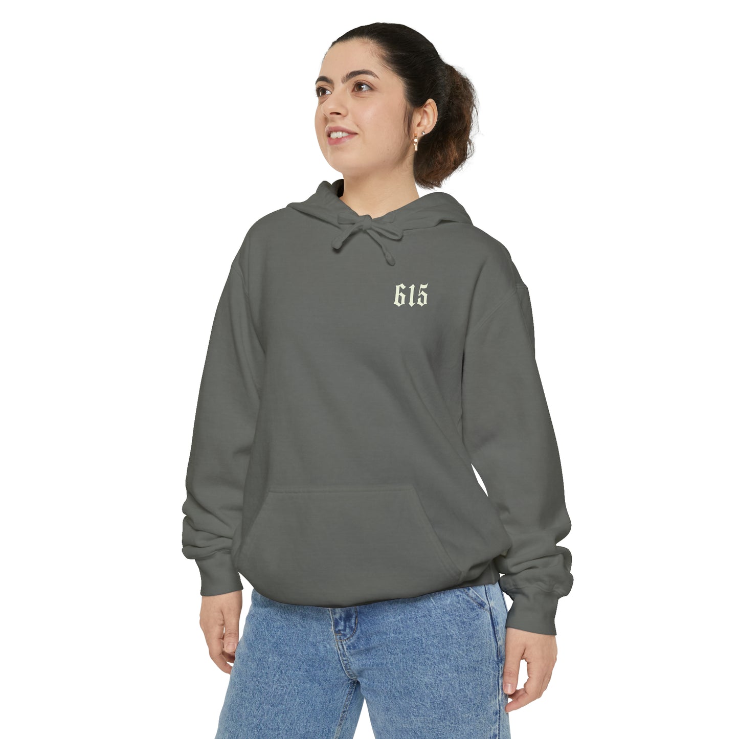 615 City Skull Unisex Garment-Dyed Hoodie