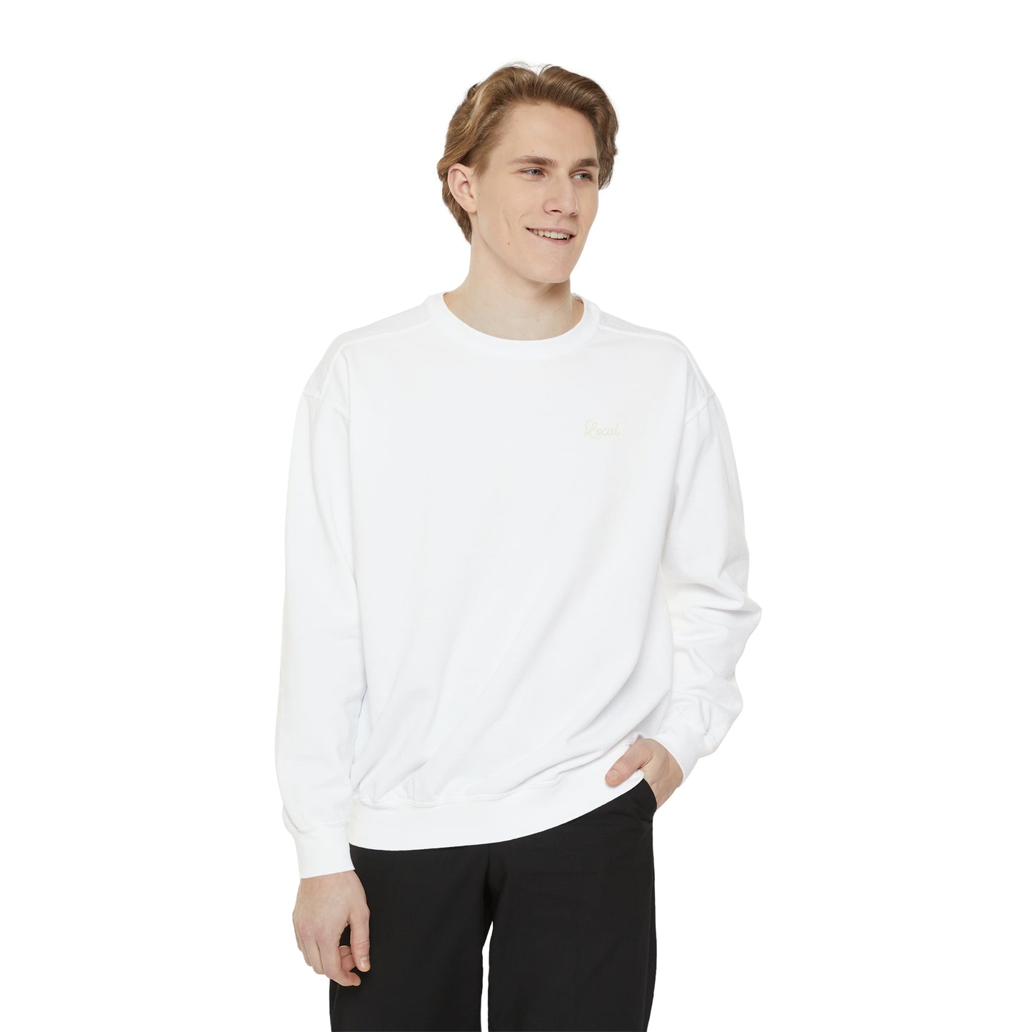 Local Script Understated Garment-Dyed Sweatshirt