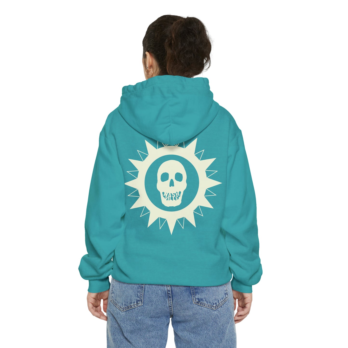 615 City Skull Unisex Garment-Dyed Hoodie