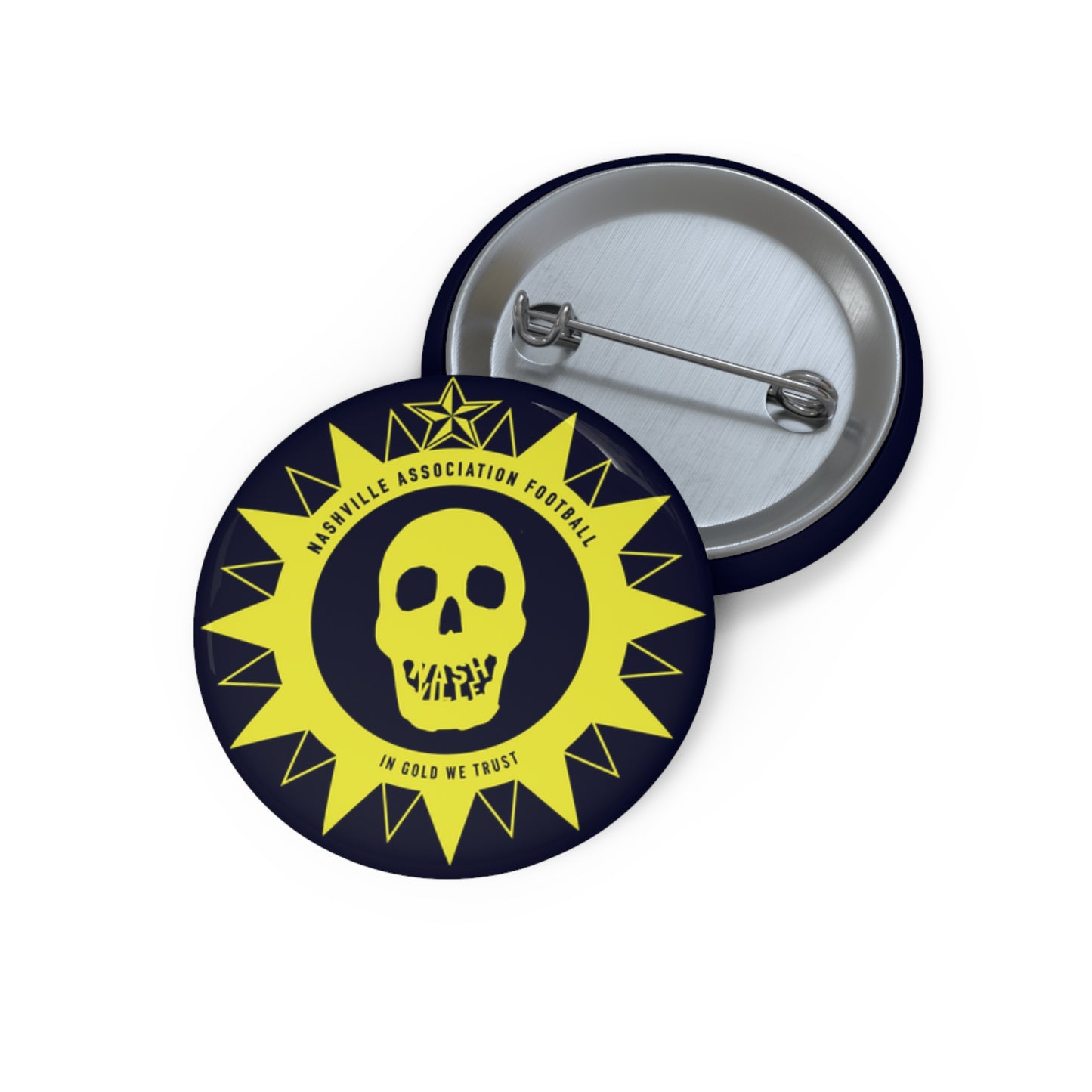City Skull Nashteeth Pin Button