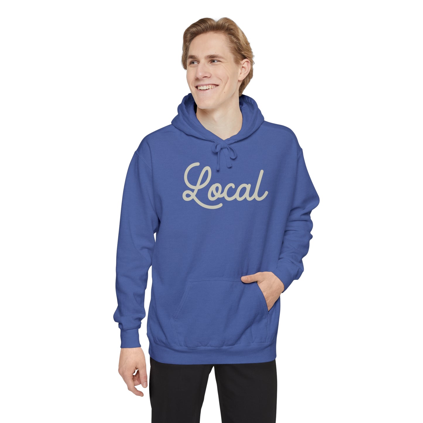 Local Script Garment-Dyed Hoodie