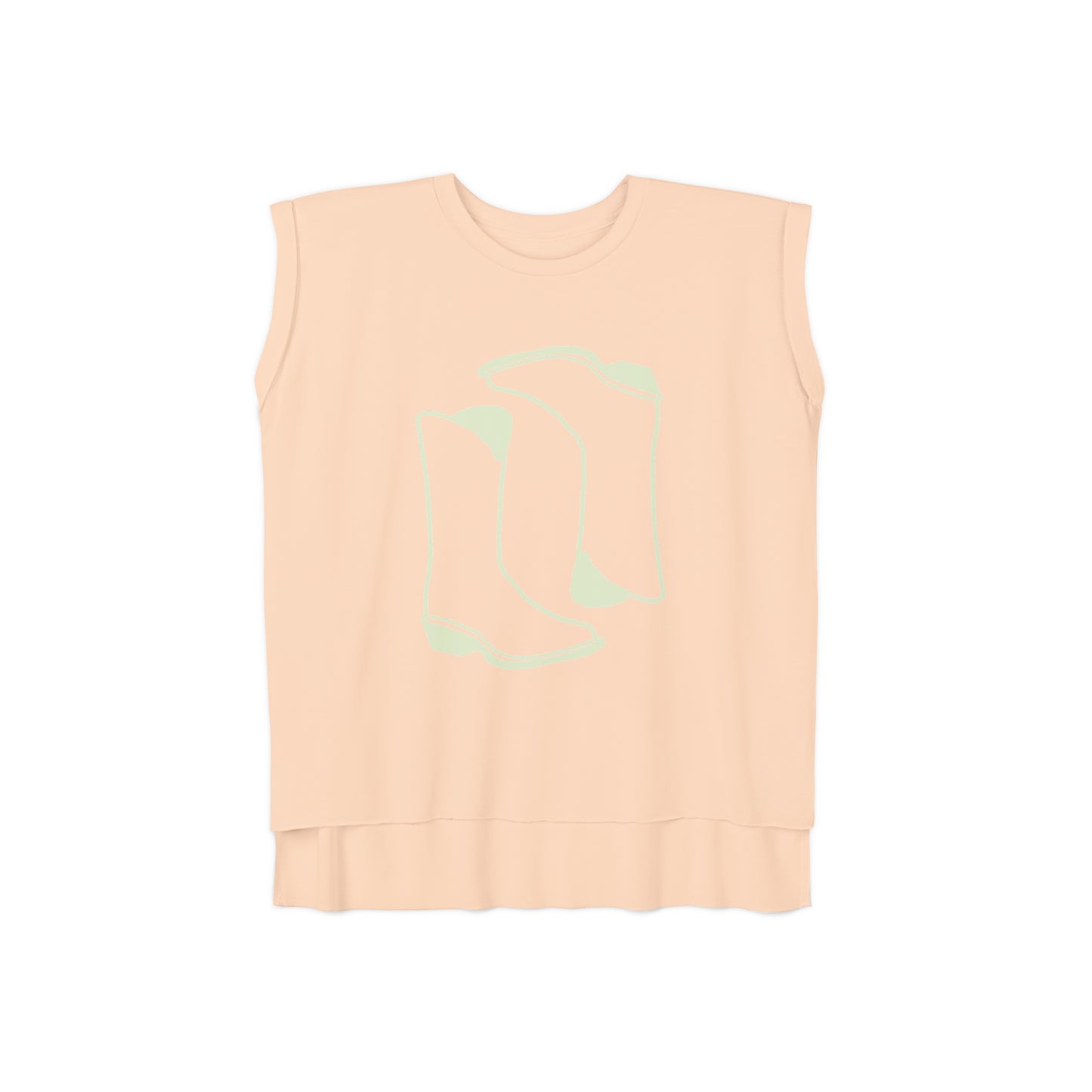 2Boots Women’s Flowy Rolled Cuffs Muscle Tee
