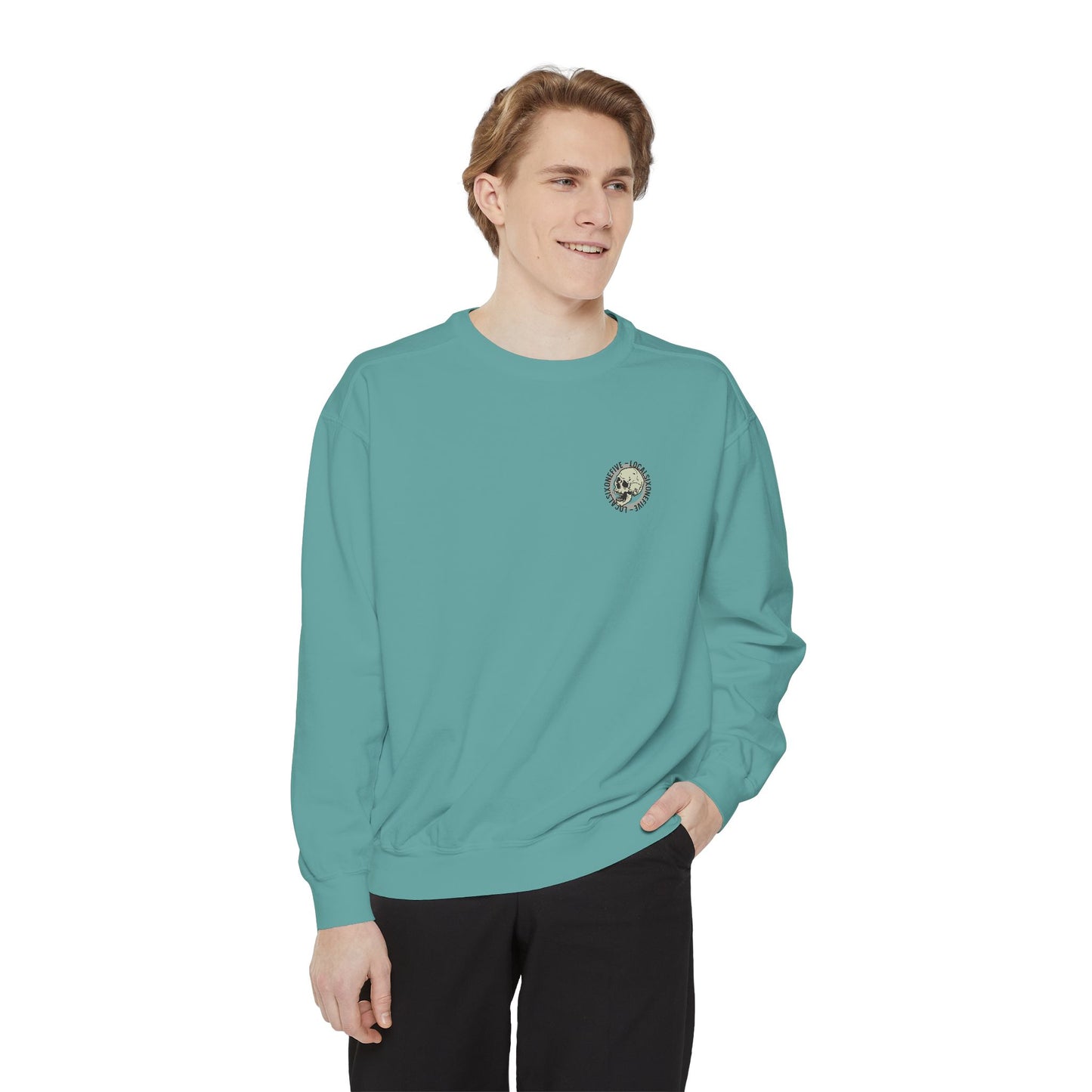 LOCAL ring logo chest Unisex Garment-Dyed Sweatshirt