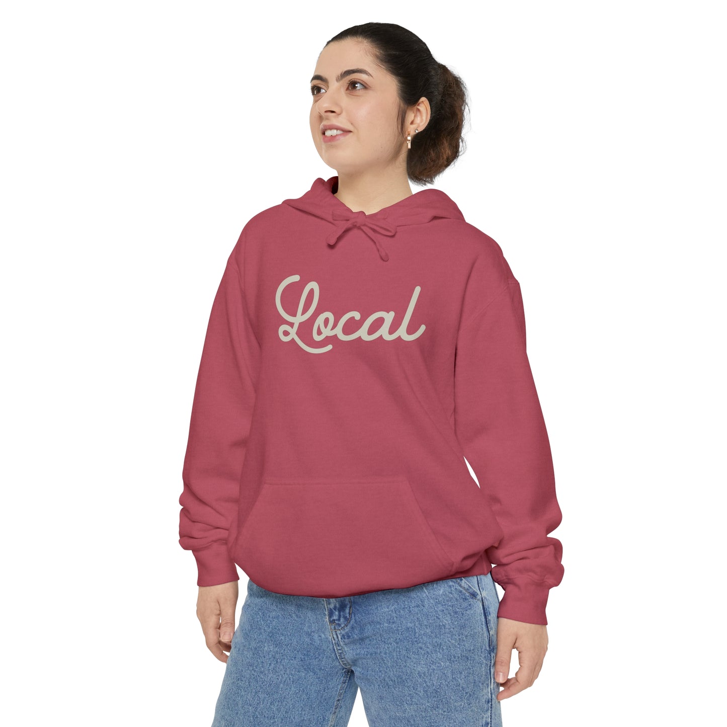 Local Script Garment-Dyed Hoodie