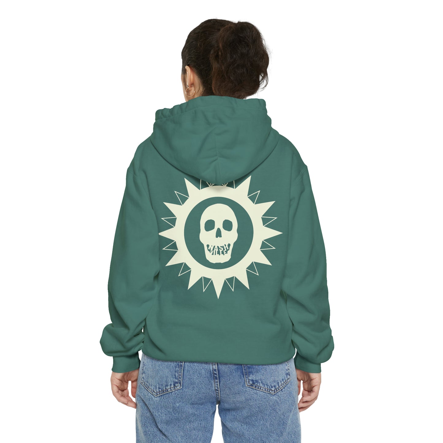 615 City Skull Unisex Garment-Dyed Hoodie