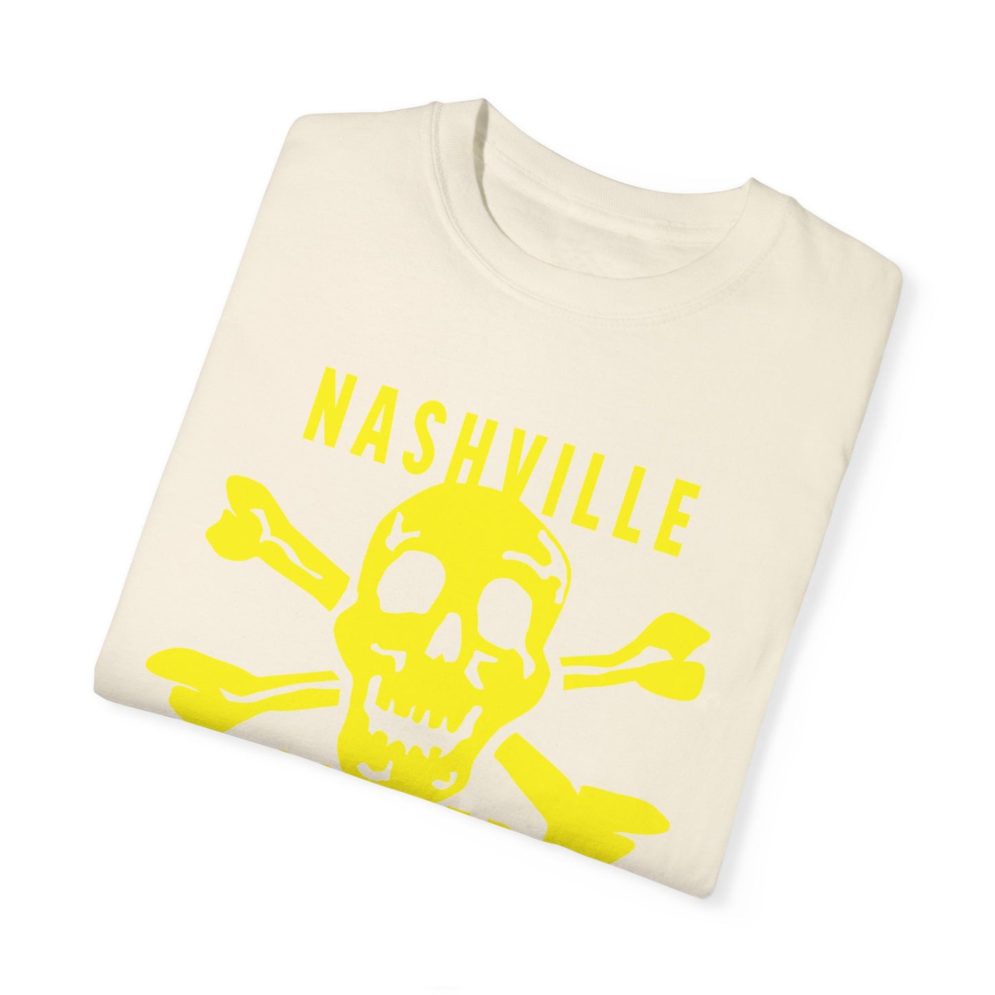 Nashville Soccer SkullXBones Garment-Dyed T-shirt