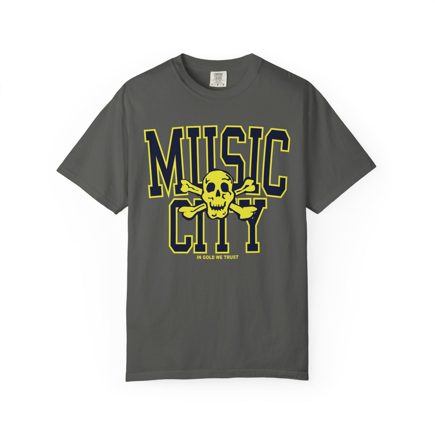 MUSIC CITY tall SKULL Garment-Dyed T-shirt