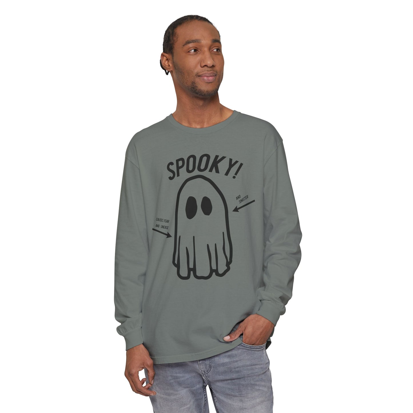 and Sinister Unisex Garment-dyed Long Sleeve T-Shirt