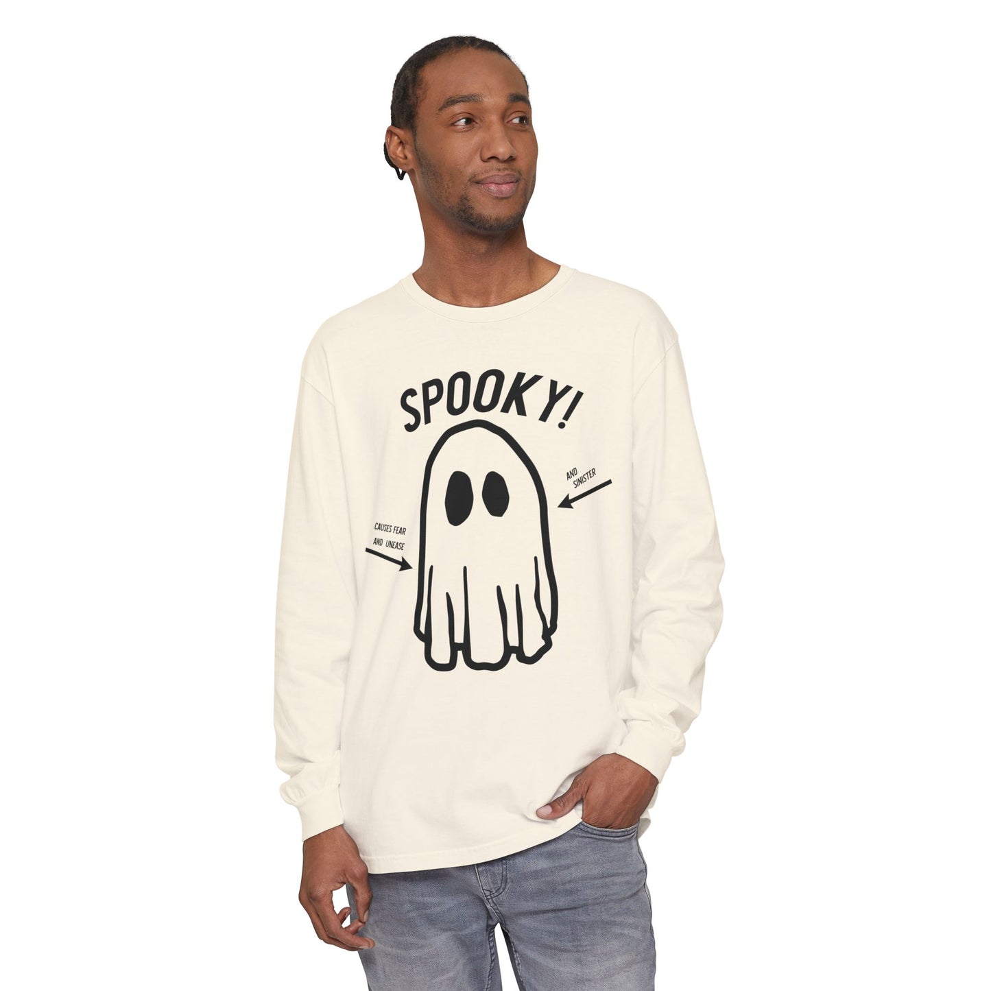 and Sinister Unisex Garment-dyed Long Sleeve T-Shirt