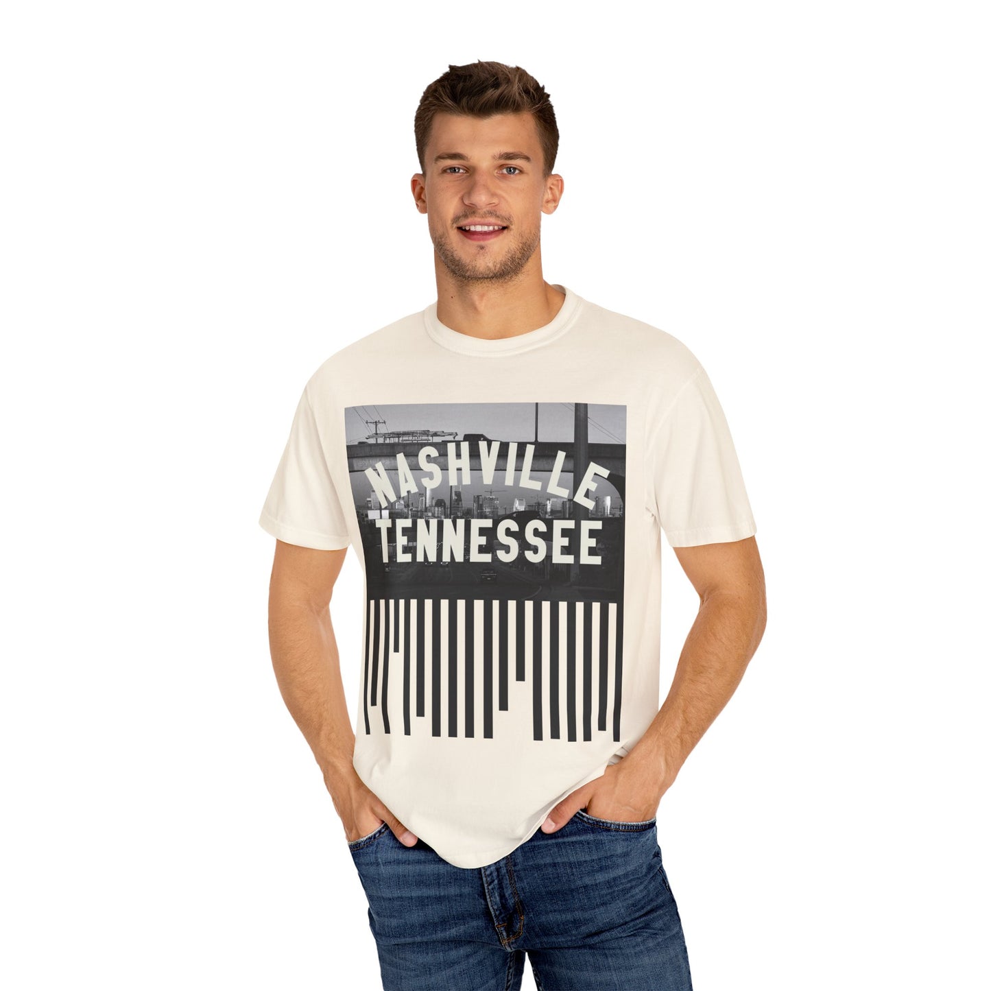 NashTen_Black Bars Garment-Dyed T-shirt