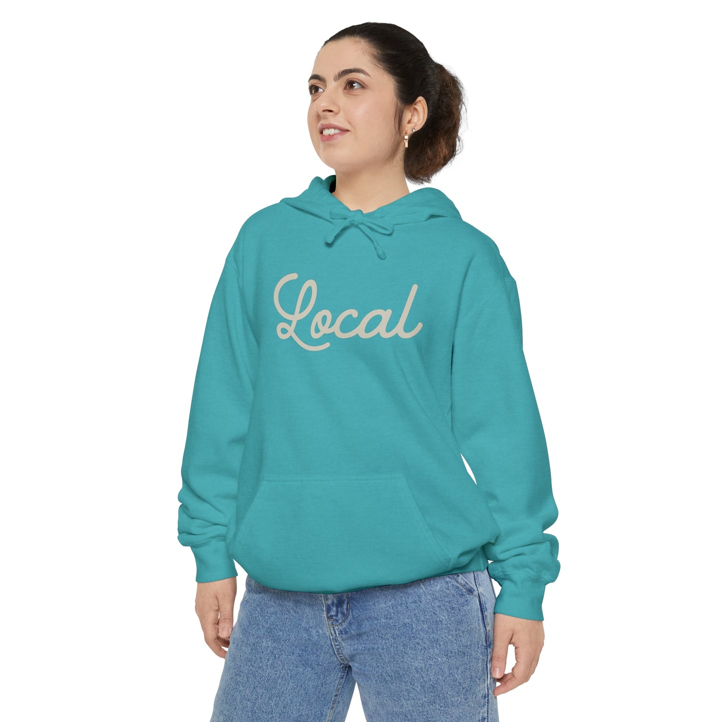Local Script Garment-Dyed Hoodie