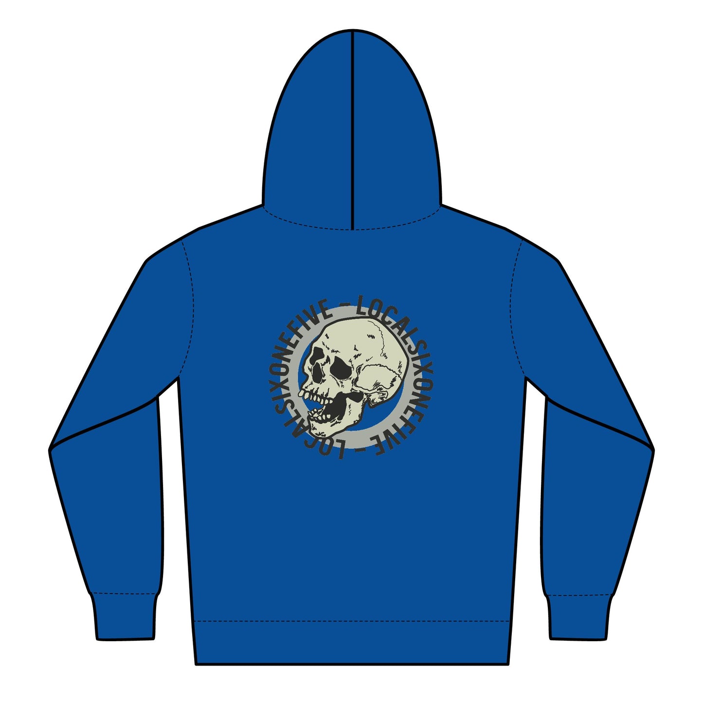 Local Circle Skull Logo Youth Heavy Blend Zipped Hoodie