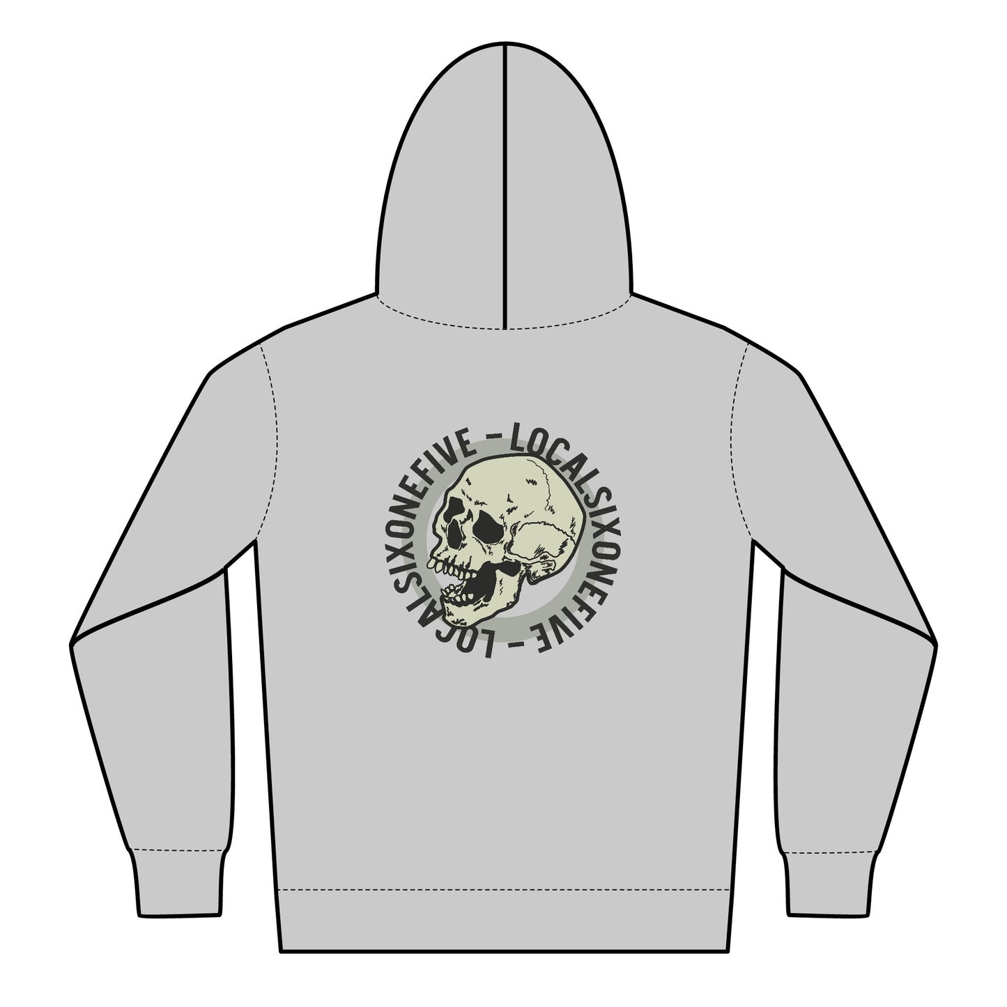 Local Circle Skull Logo Youth Heavy Blend Zipped Hoodie