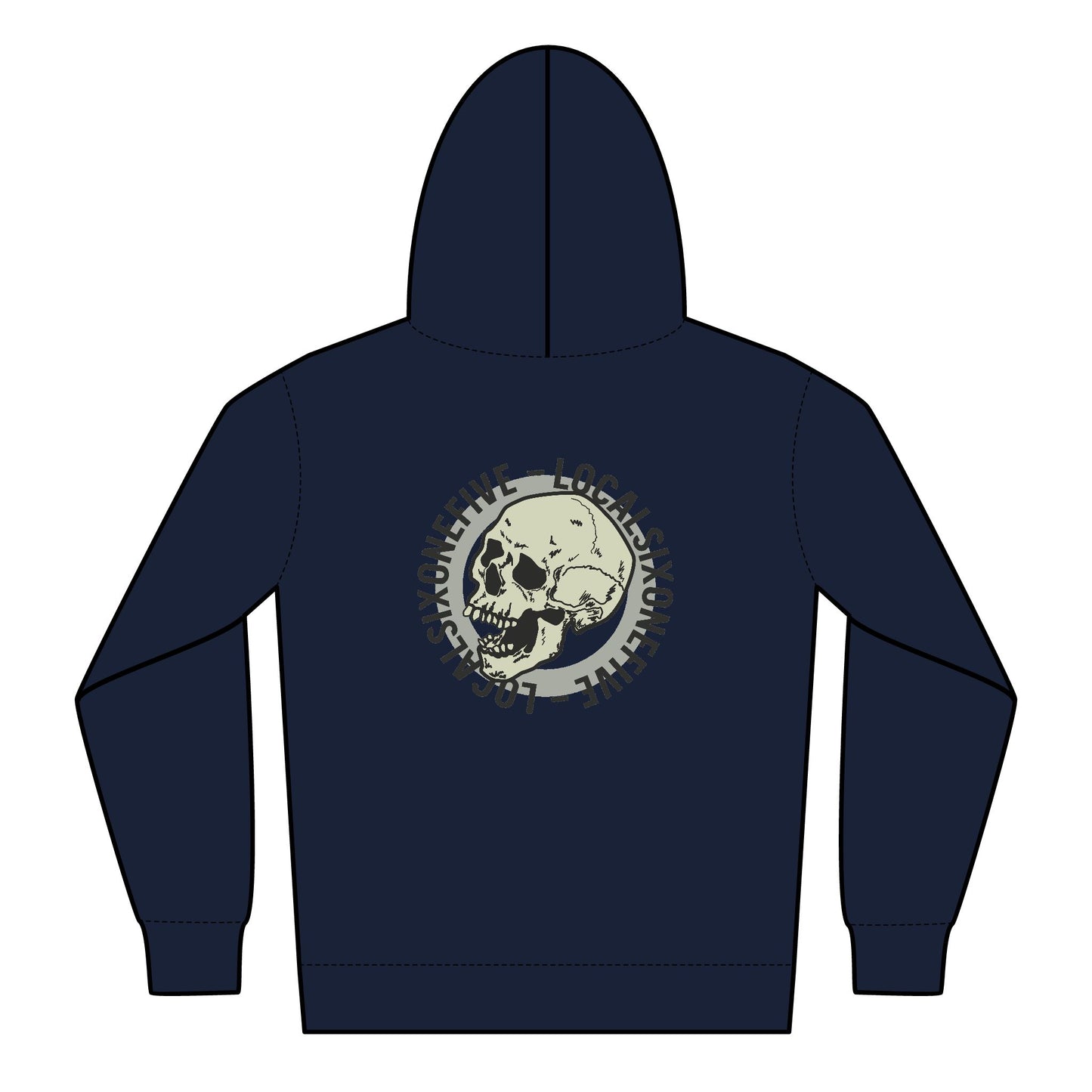 Local Circle Skull Logo Youth Heavy Blend Zipped Hoodie