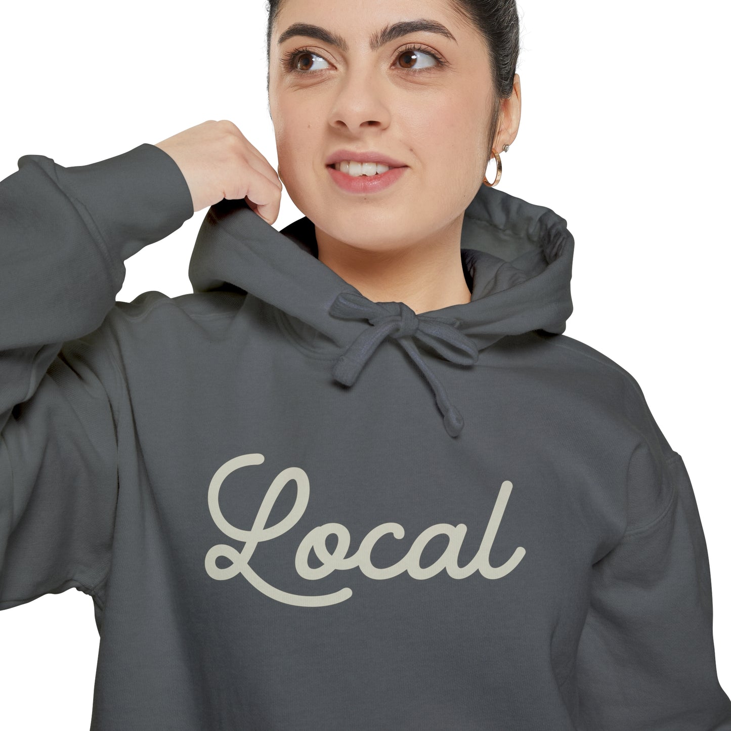 Local Script Garment-Dyed Hoodie