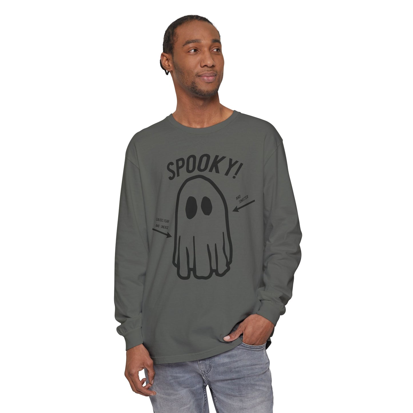 and Sinister Unisex Garment-dyed Long Sleeve T-Shirt