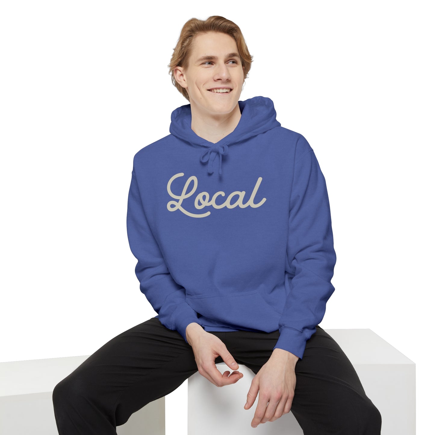 Local Script Garment-Dyed Hoodie