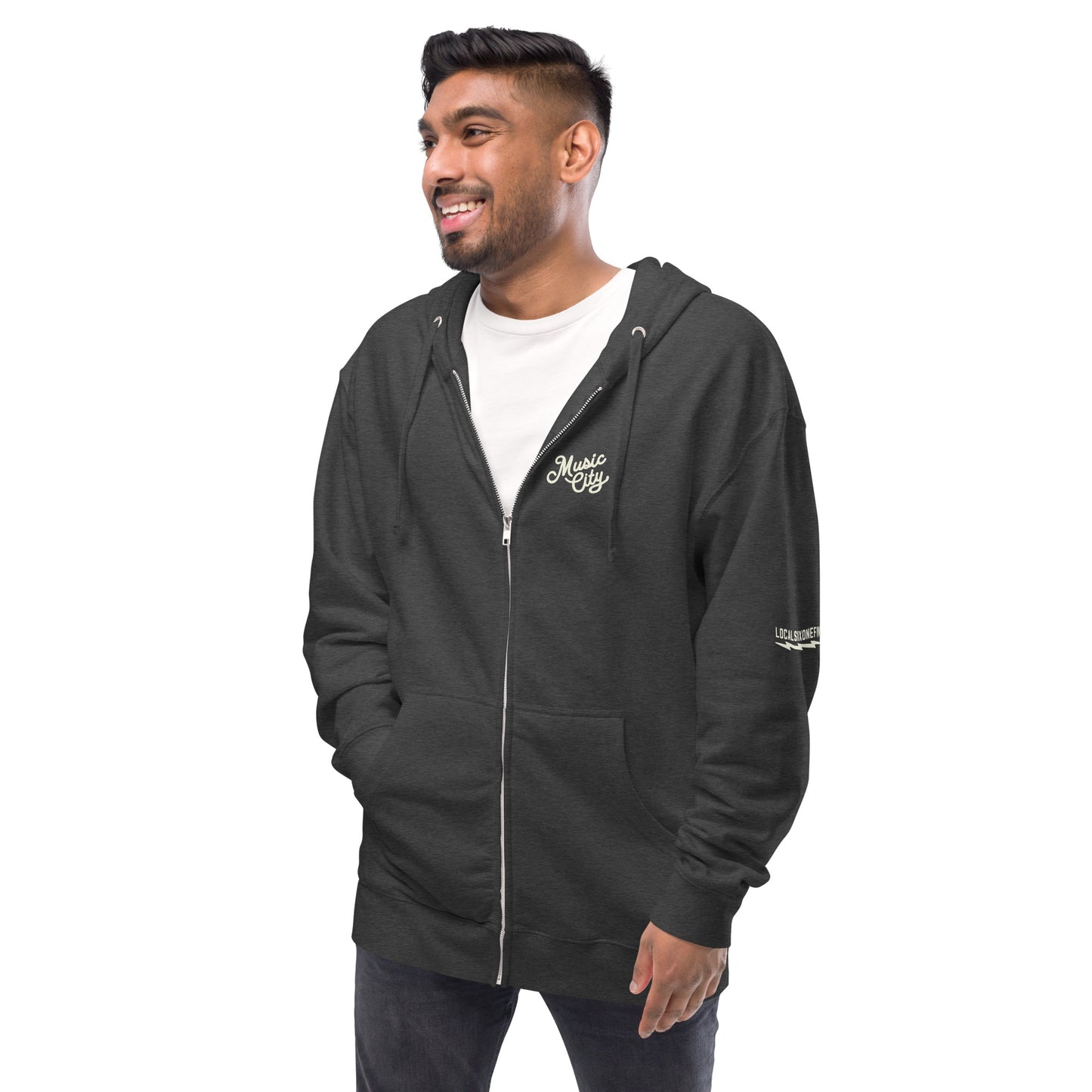 Music City Script zip up hoodie