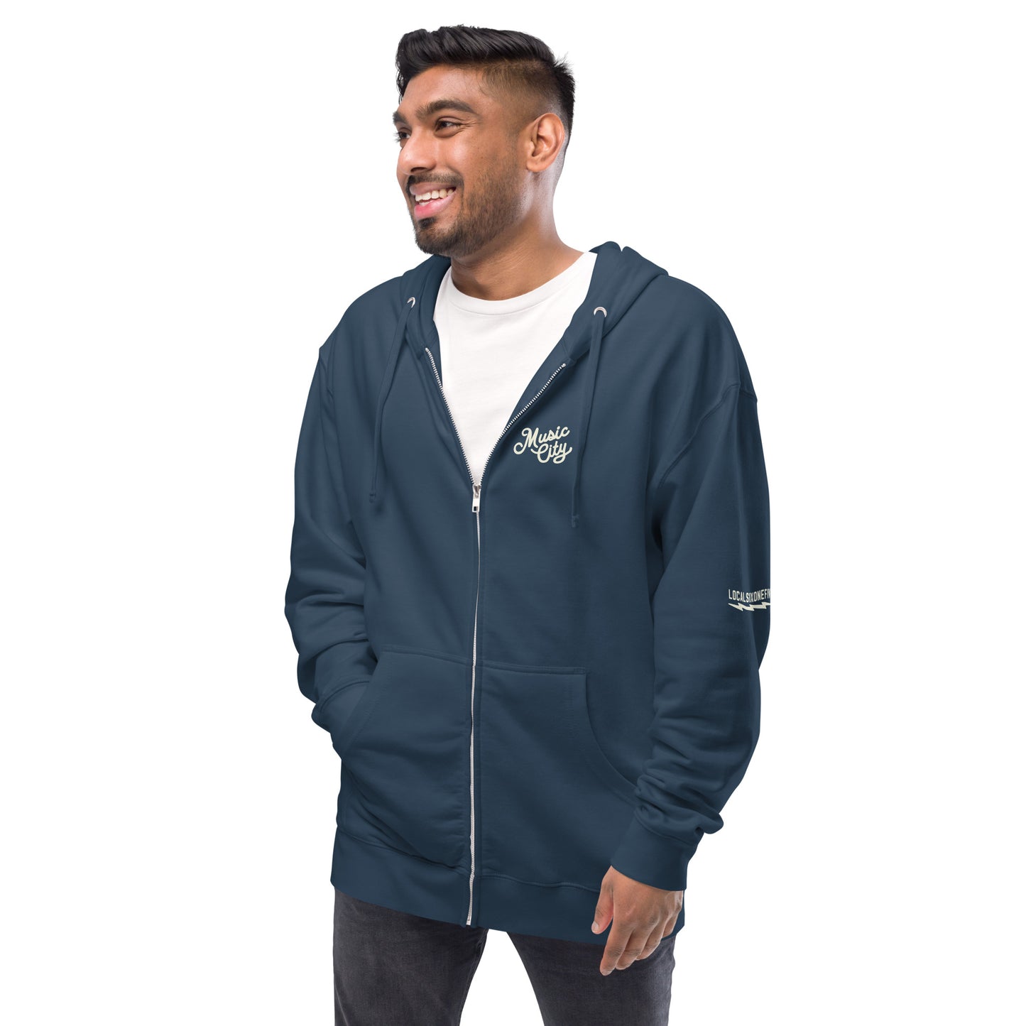Music City Script zip up hoodie
