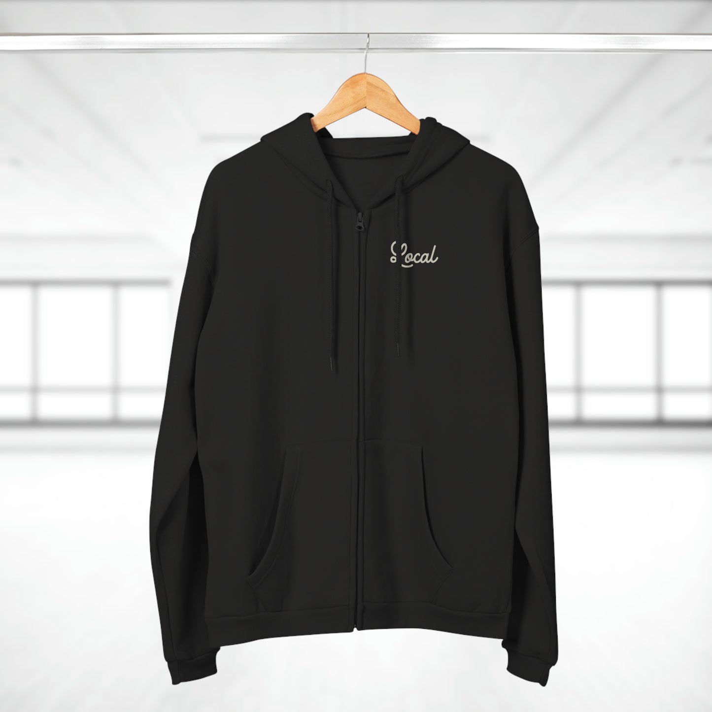 Local Skully Back graphic Unisex Hooded Zip Sweatshirt