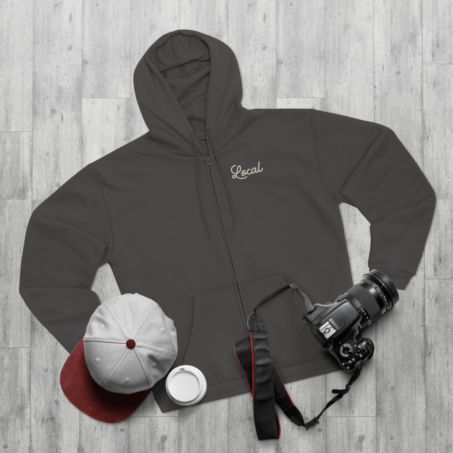 Local Skully Back graphic Unisex Hooded Zip Sweatshirt
