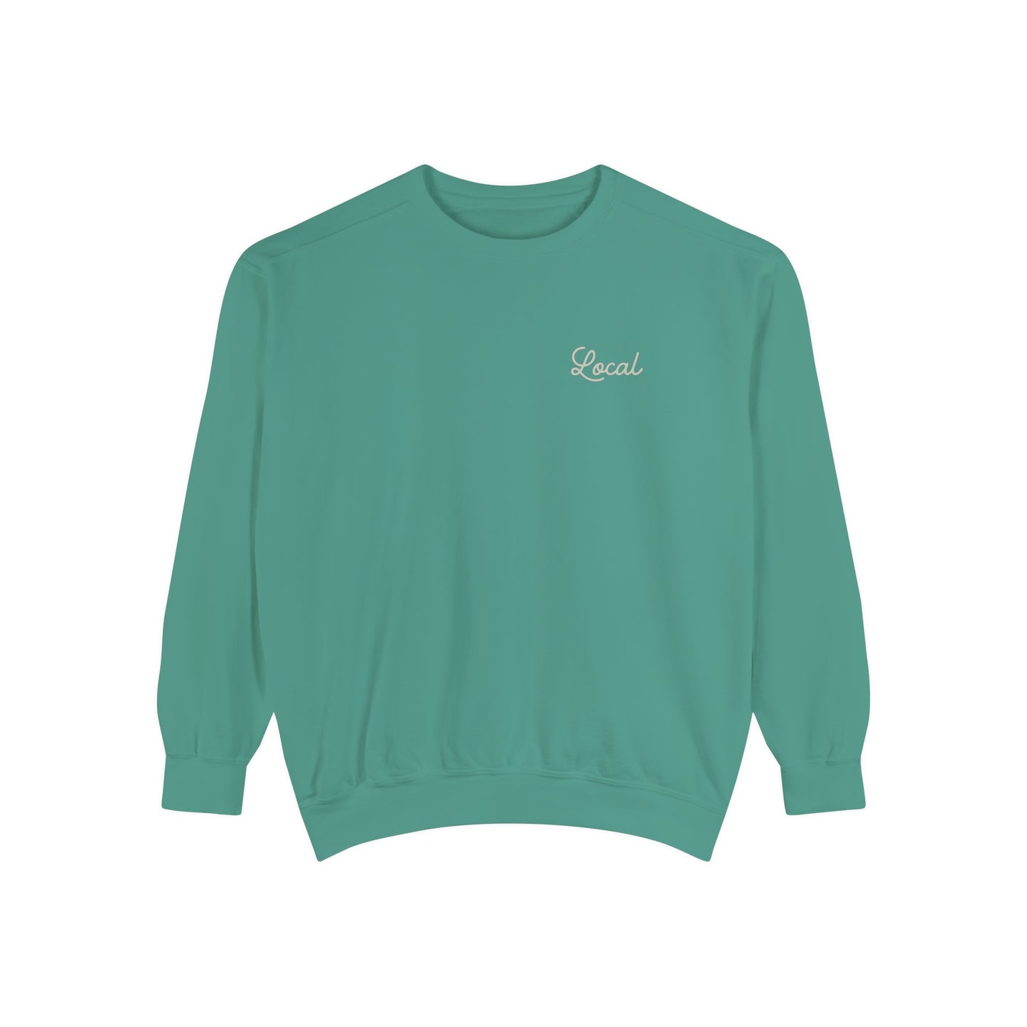 Local Script Unisex Garment-Dyed Sweatshirt