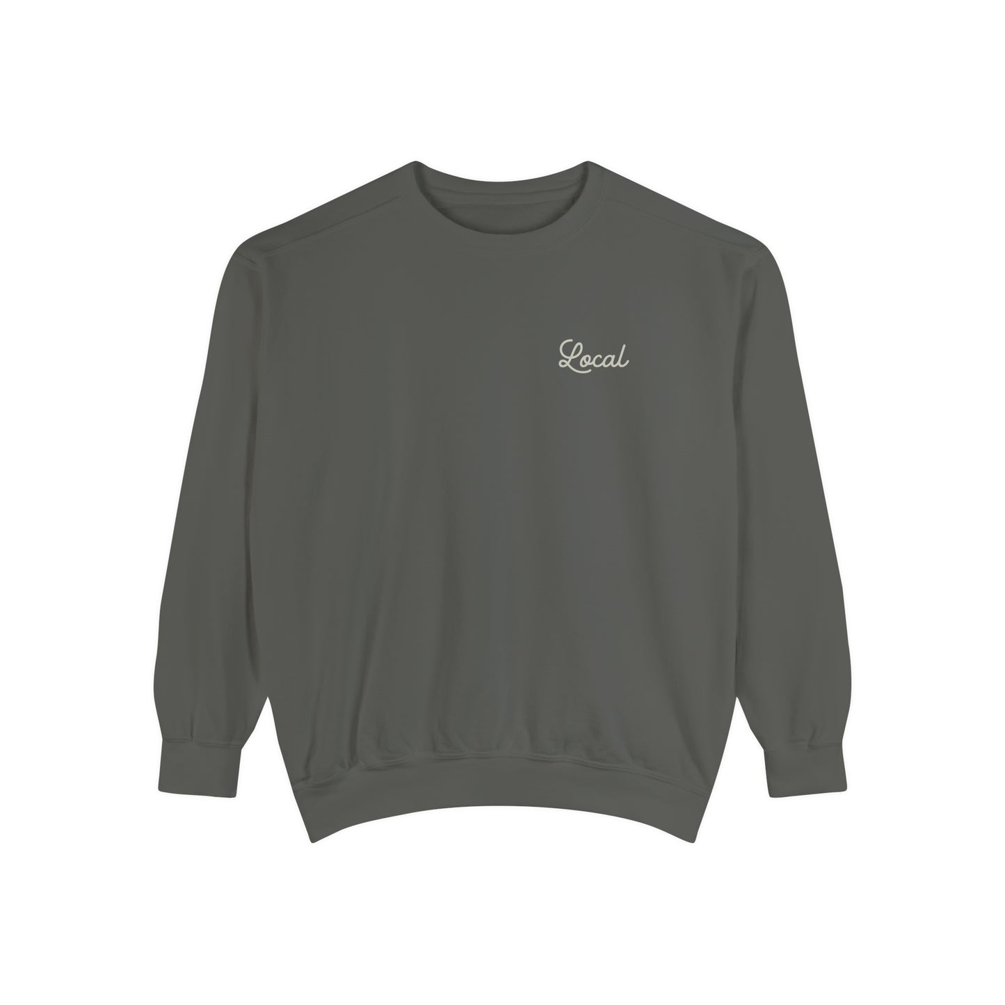 Local Script Unisex Garment-Dyed Sweatshirt