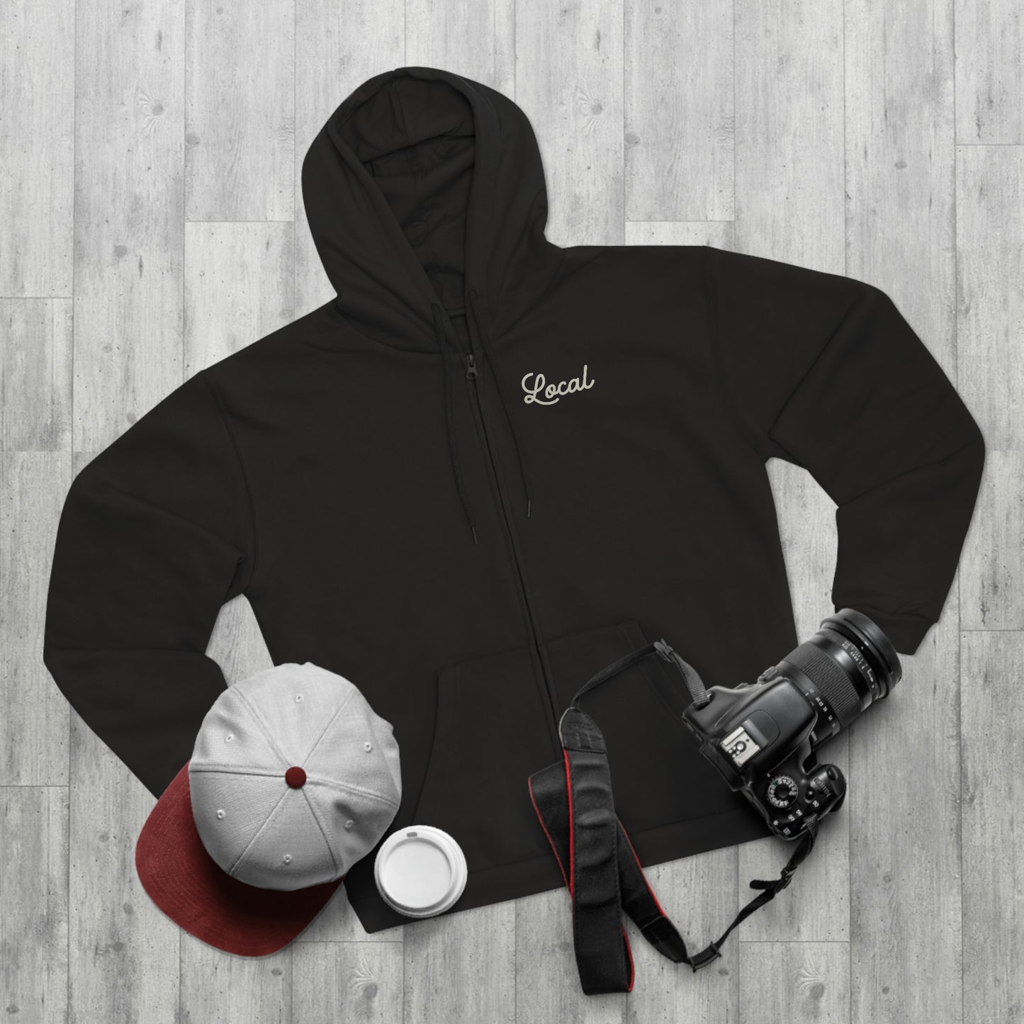 Local Skully Back graphic Unisex Hooded Zip Sweatshirt
