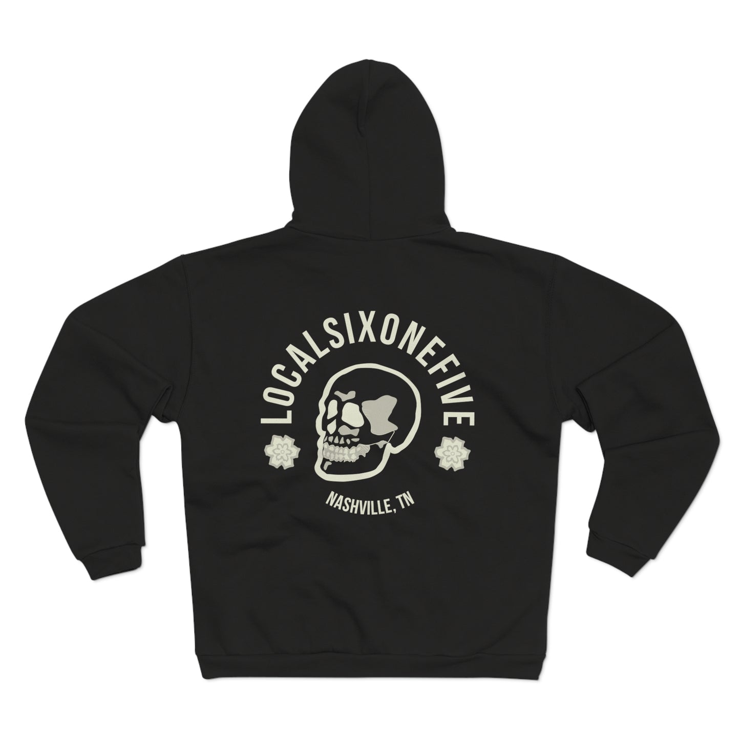 Local Skully Back graphic Unisex Hooded Zip Sweatshirt