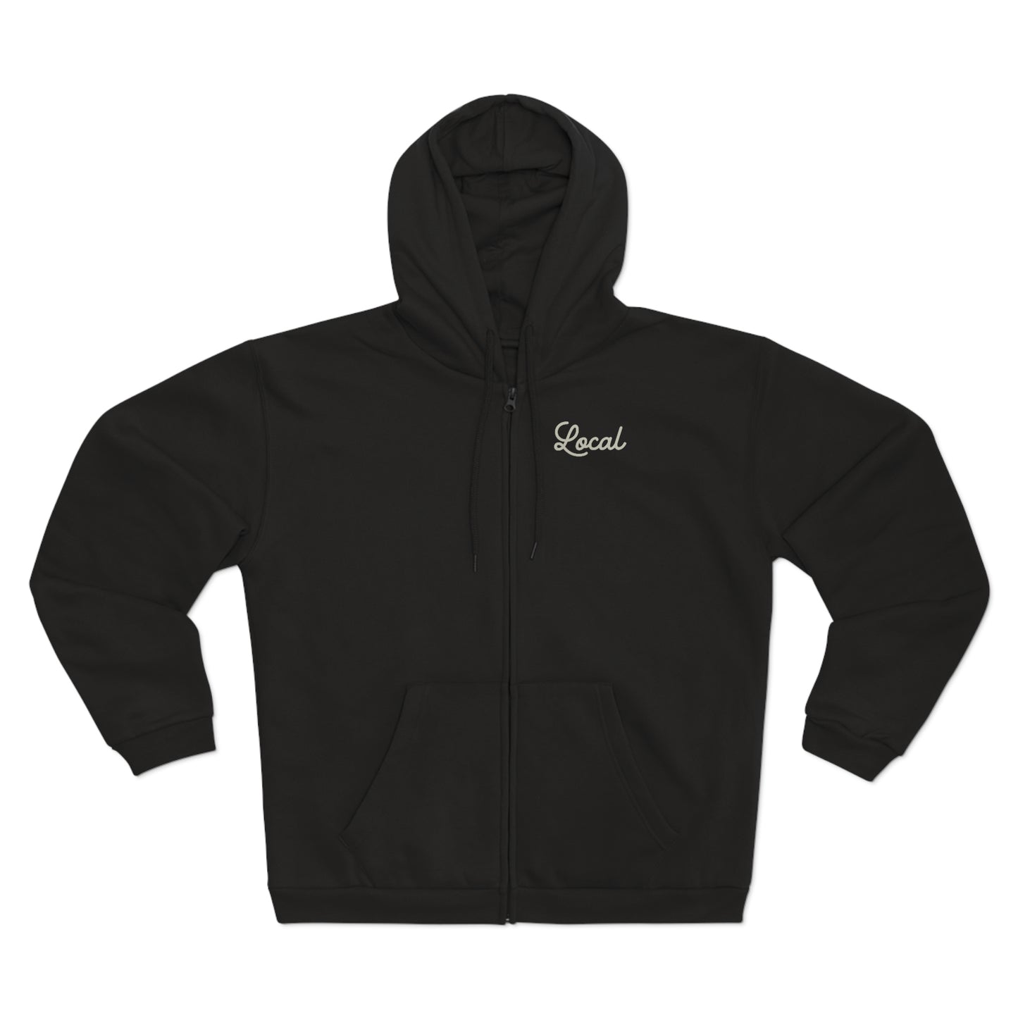 Local Skully Back graphic Unisex Hooded Zip Sweatshirt