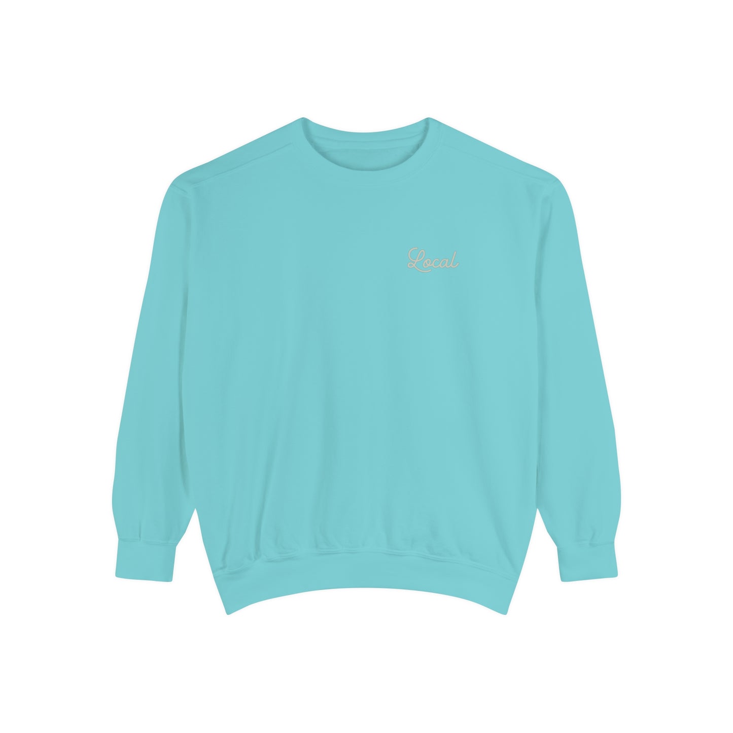 Local Script Unisex Garment-Dyed Sweatshirt