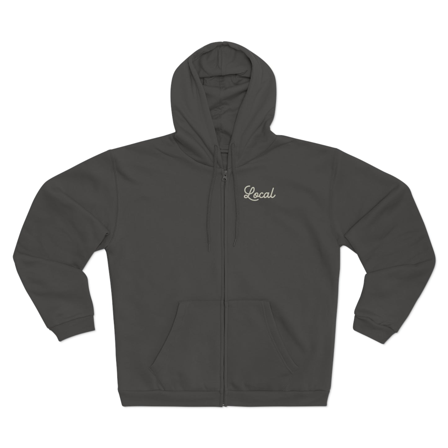 Local Skully Back graphic Unisex Hooded Zip Sweatshirt