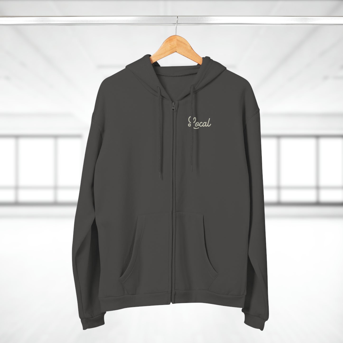 Local Skully Back graphic Unisex Hooded Zip Sweatshirt