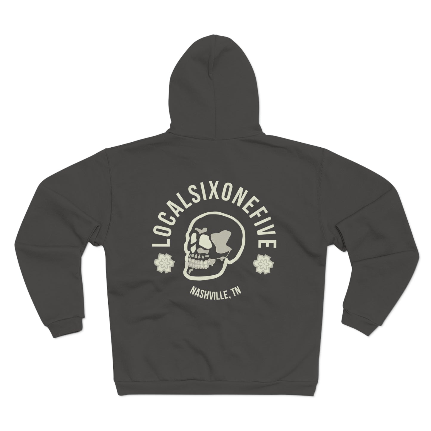 Local Skully Back graphic Unisex Hooded Zip Sweatshirt
