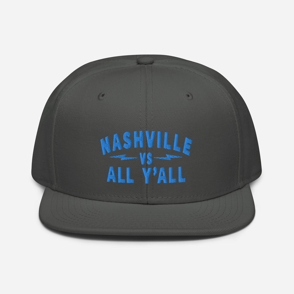Nashville Vs All Y'all Sky Blue Snapback Hat