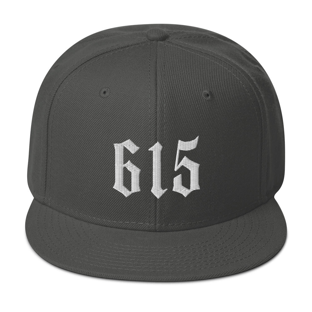 615 gothic numerals Snapback Hat