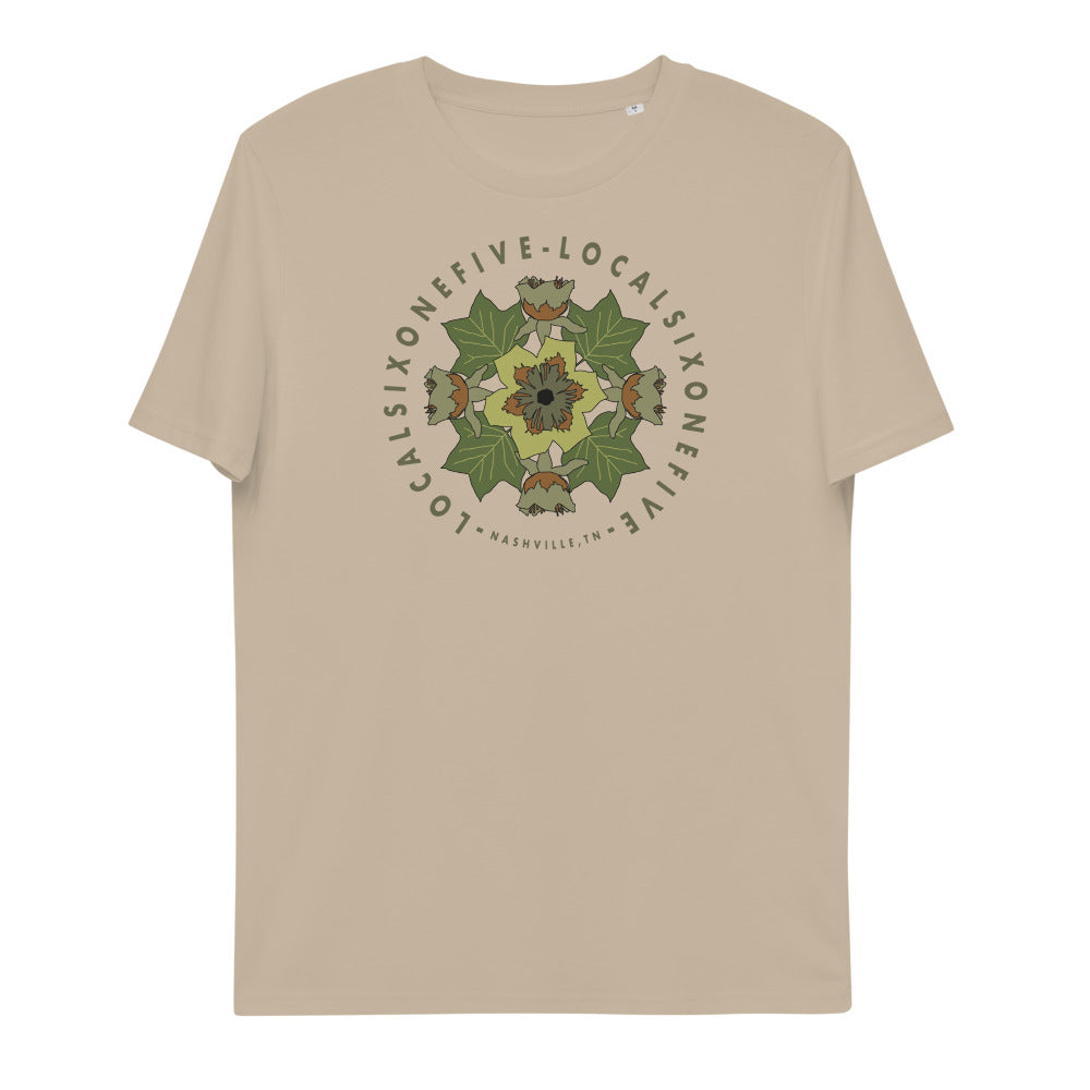 Tulip Poplar Mandala LocalSixOneFive Unisex organic cotton t-shirt