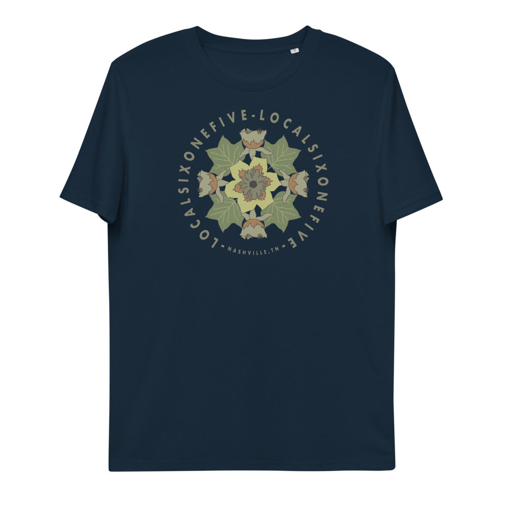 Tulip Poplar Mandala LocalSixOneFive Unisex organic cotton t-shirt