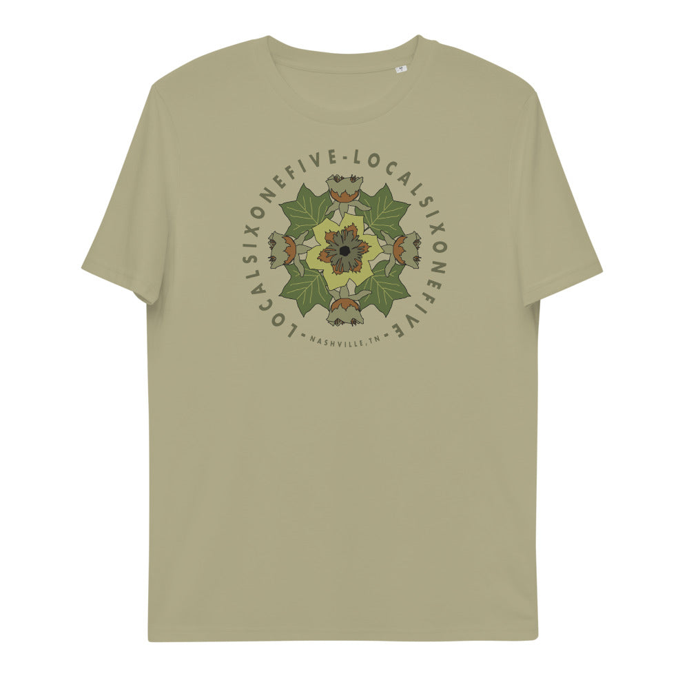 Tulip Poplar Mandala LocalSixOneFive Unisex organic cotton t-shirt