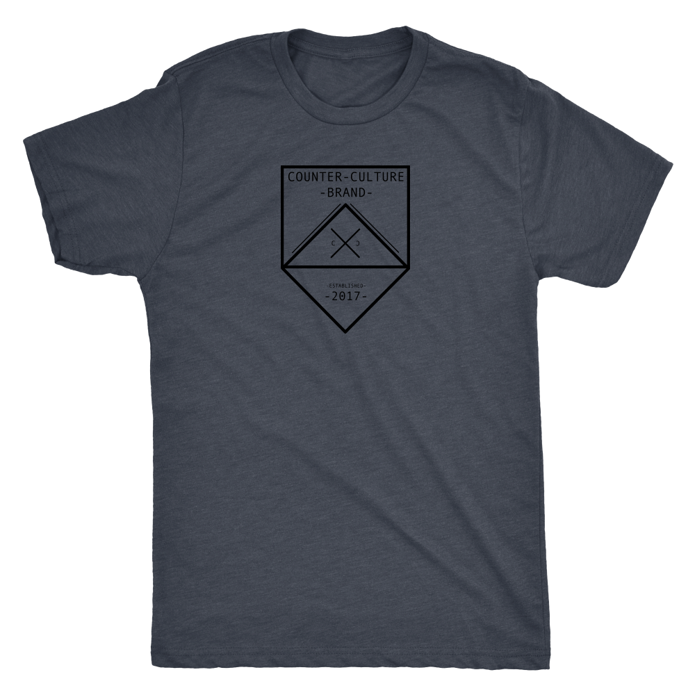 Counter Culture Brand Modern hipster Tri blend logo T shirt