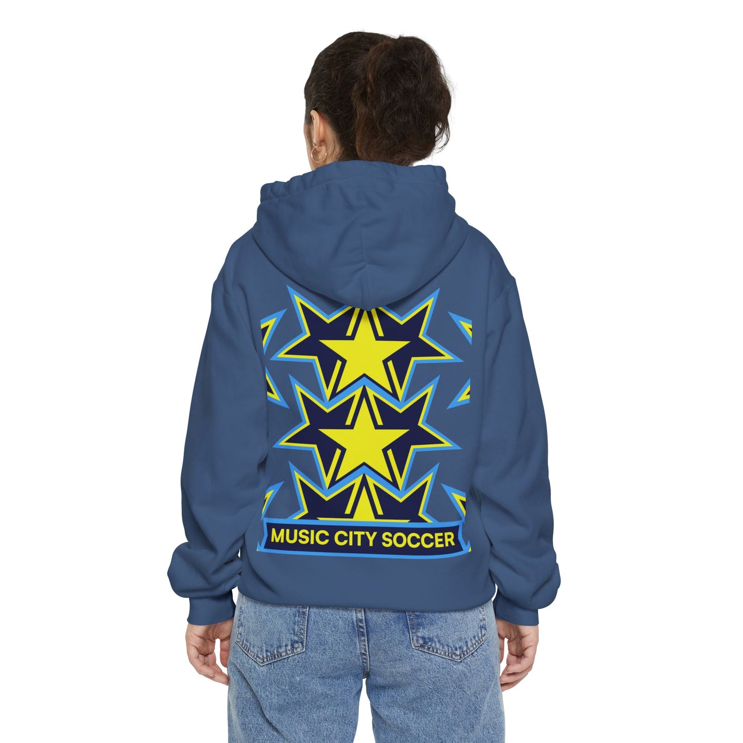 3 star refract Garment-Dyed Hoodie