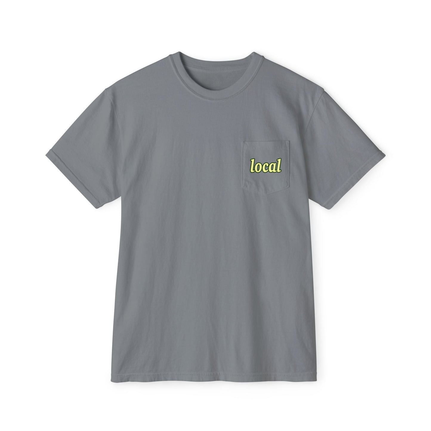 Local Yellow dingy flowers Garment-Dyed Pocket T-Shirt